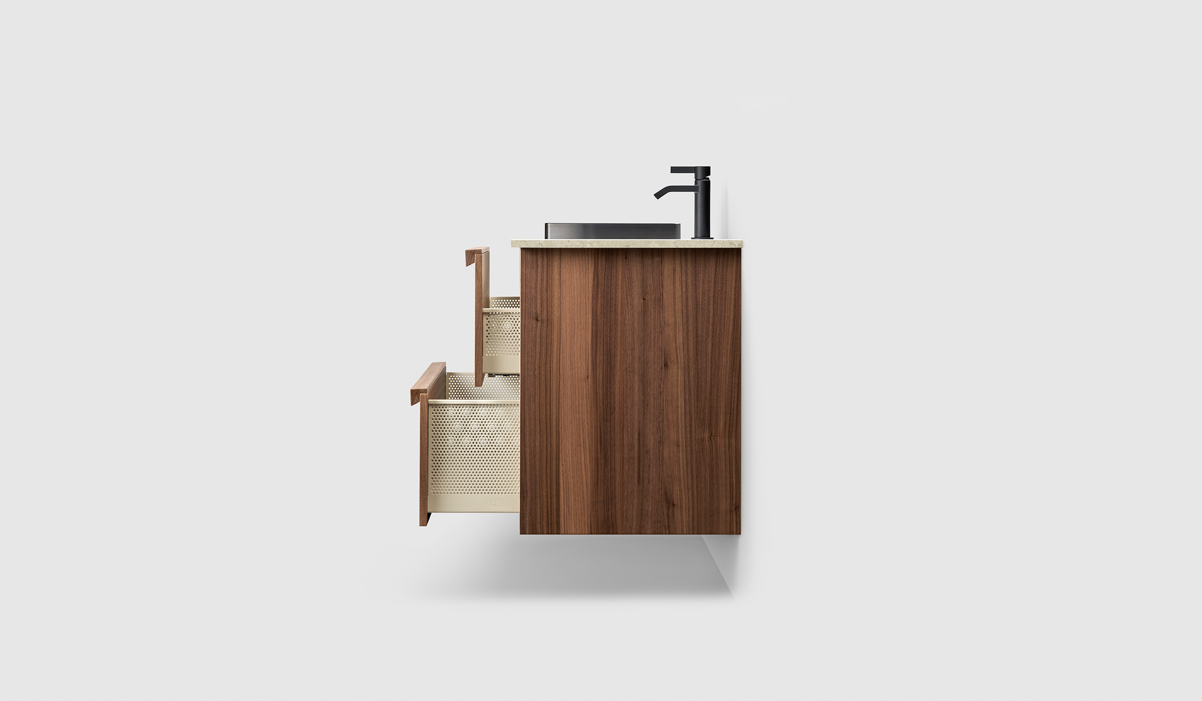 H2/100 - Walnut Wood - NI/Black Chrome