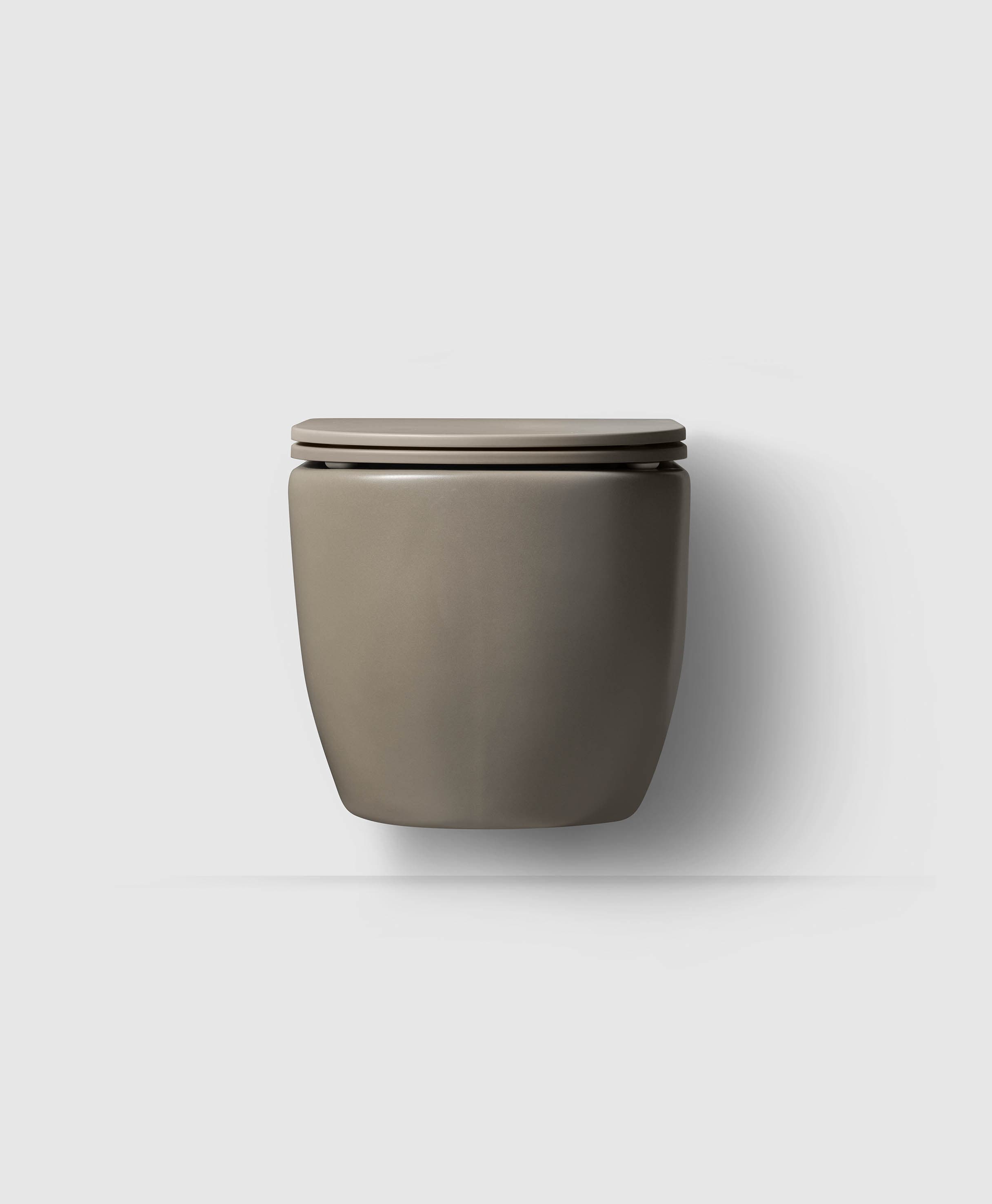 WC/2 wall hung 55 matt grey with seat