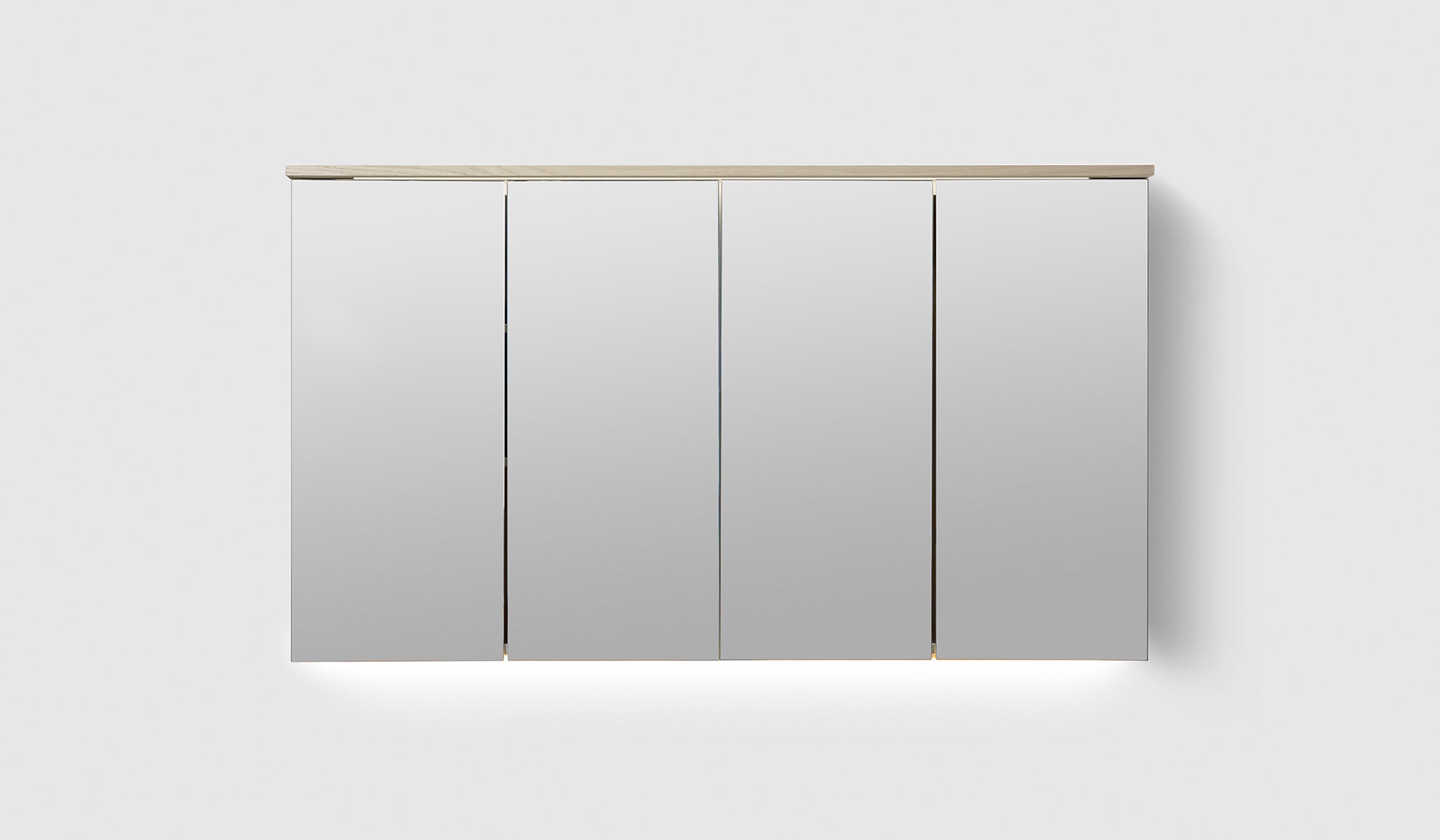 H2/MC120 Light Ash Wood H2 Mirror Cabinet