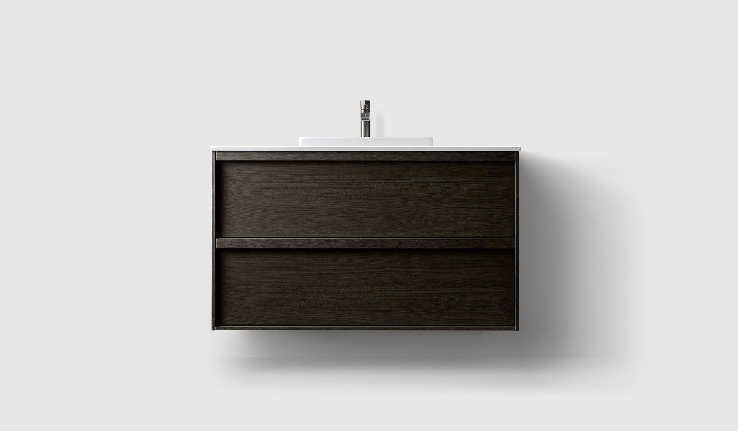 H2/100 - Dark Wood - White Solid