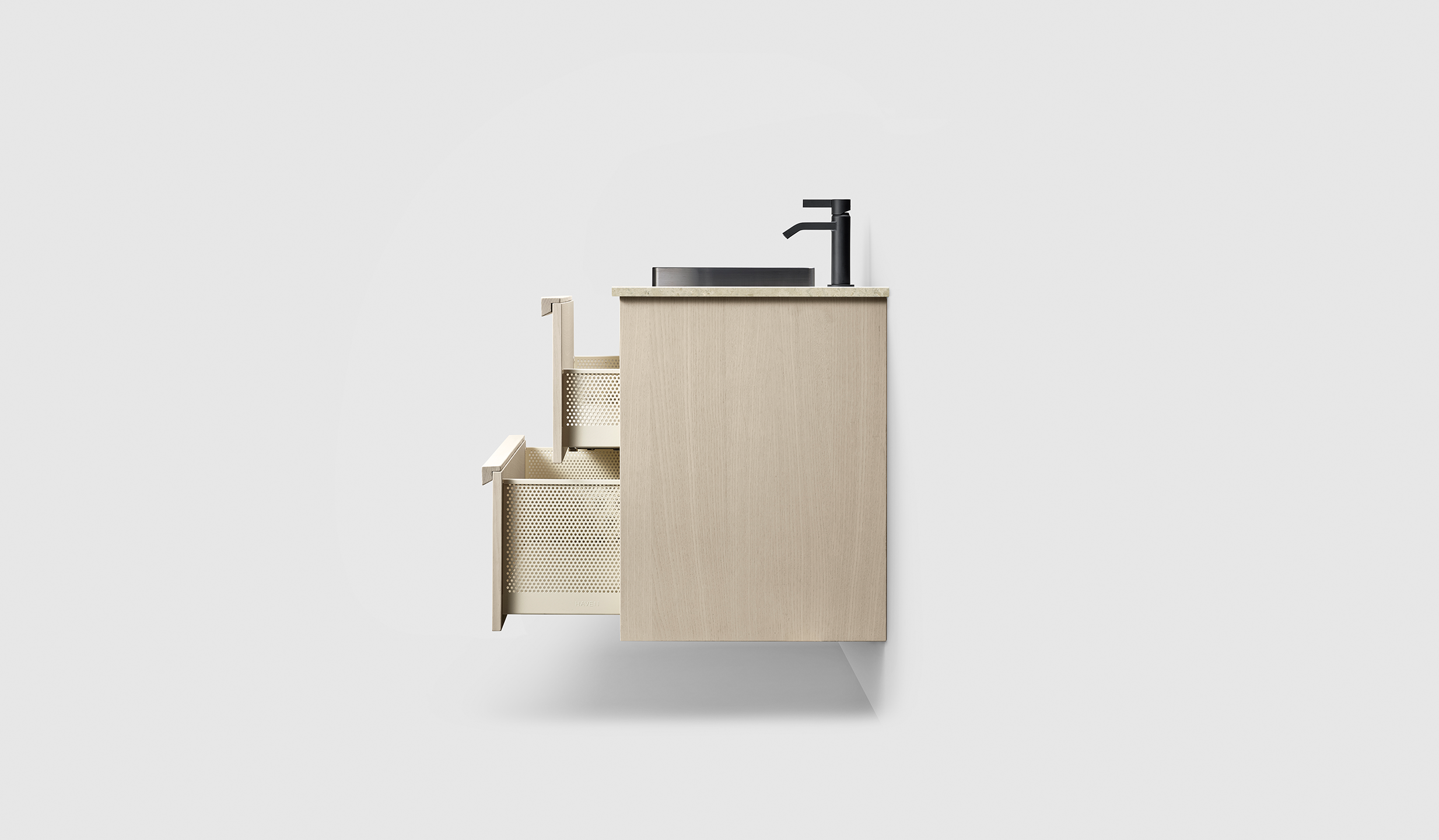 H2/100 - Light Ash Wood - NI/Black Chrome