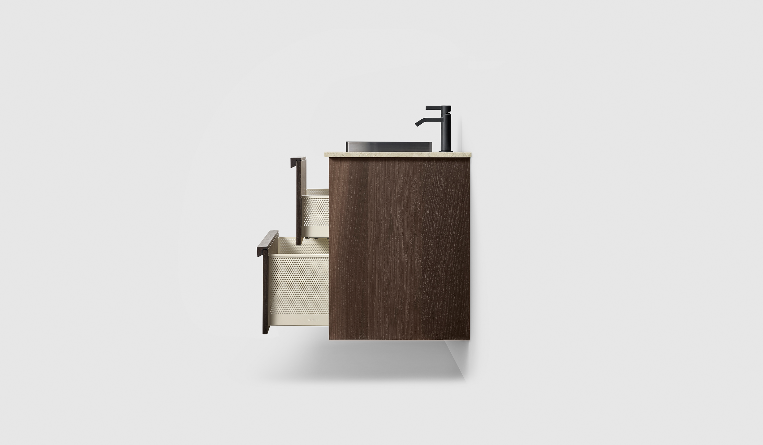 H2/100 - Smoked Oak Wood - NI/Black Chrome