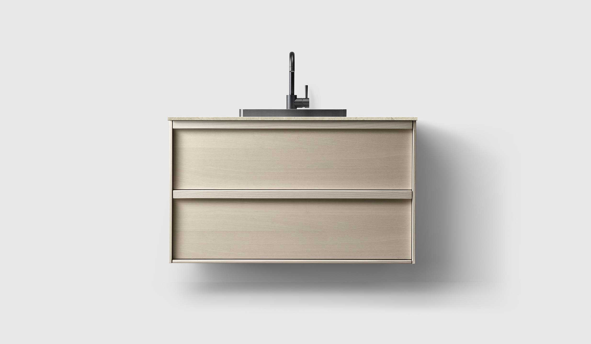 H2/100 - Light Ash Wood - NI/Black Chrome