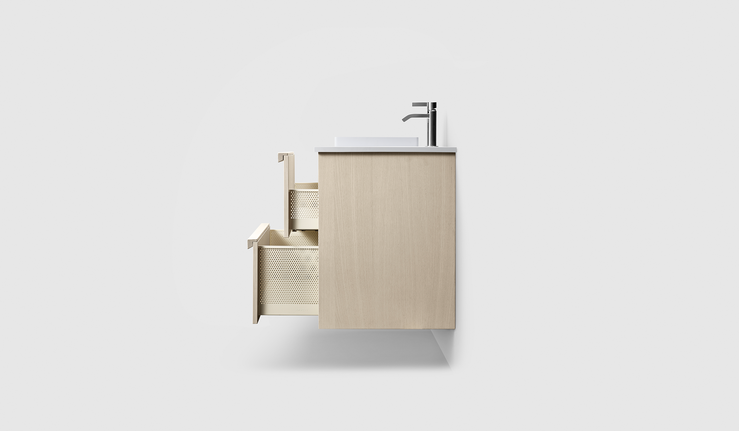 H2/100 - Light Ash Wood - White Solid